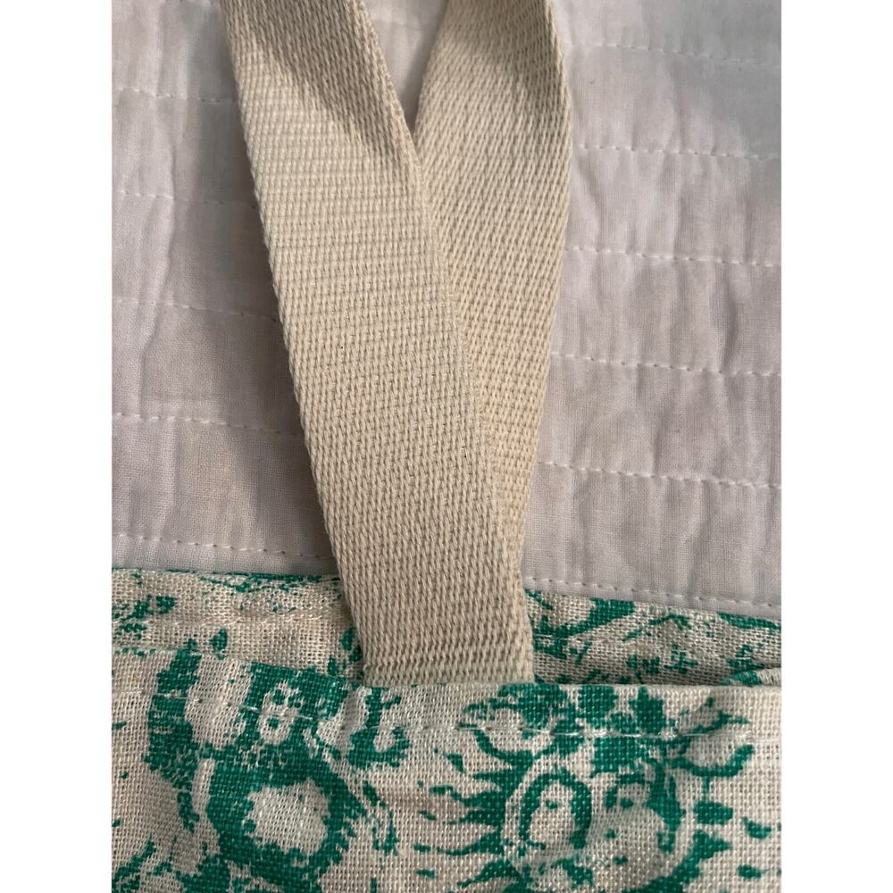 Christian Dior Dioriviera Linen Tote Turquoise w/Off Brand felt Organizer insert - Picture 10 of 12